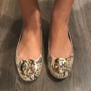 Tory Burch Snake Skin Flats - Size 7